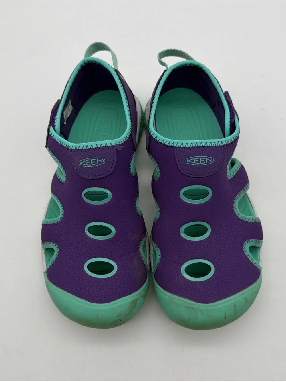 Keen Big Kids Stingray Sandals Youth 5 Purple Teal Waterproof Hook and Loop